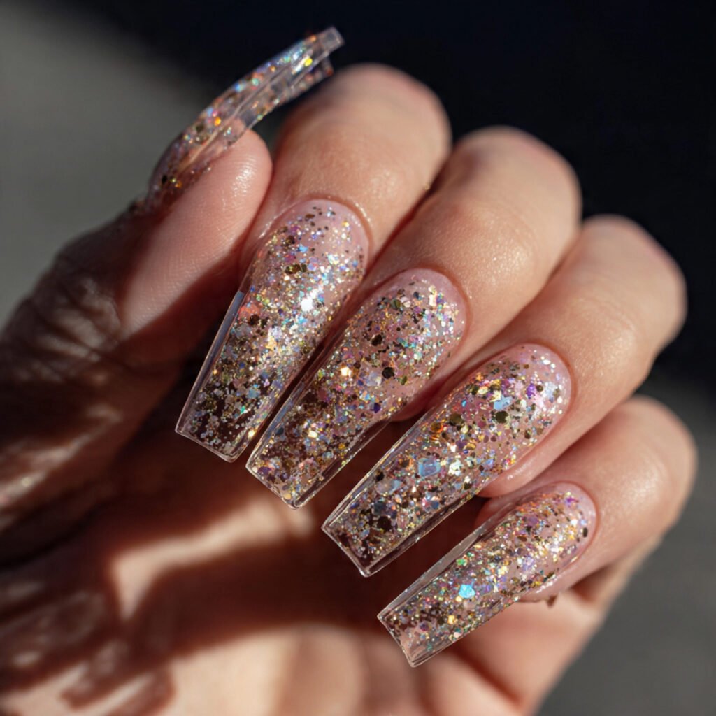 27 Holiday Nail Ideas That Will Make Your Festive Season Shine 25 New Year Glitter Nail Ideas