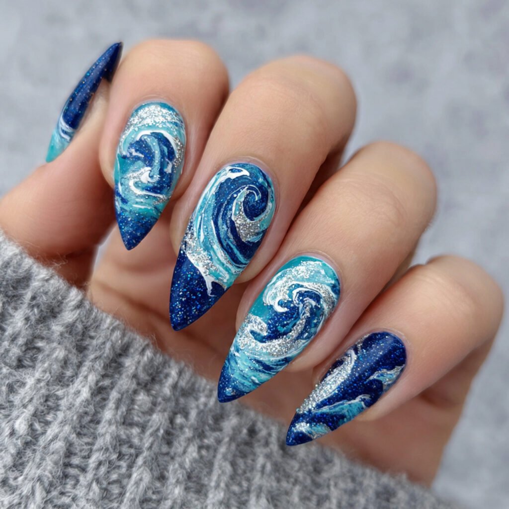 Ocean Wave Nail Ideas