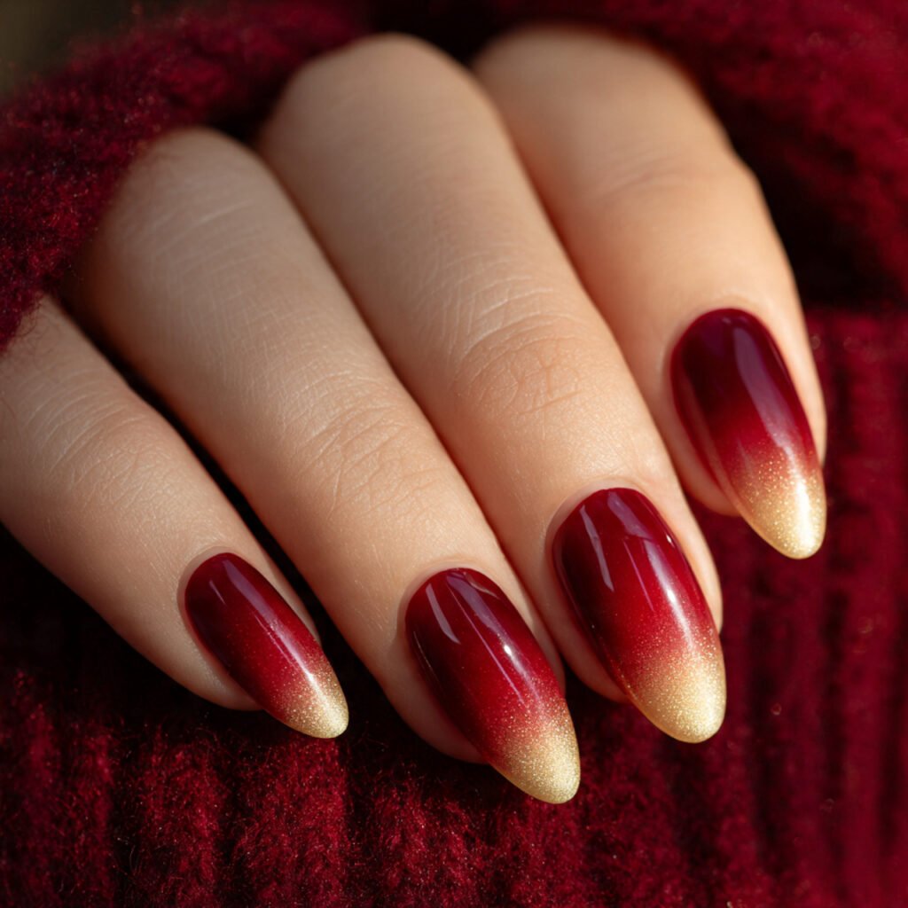 27 Holiday Nail Ideas That Will Make Your Festive Season Shine 27 Ombre Holiday Nail Ideas