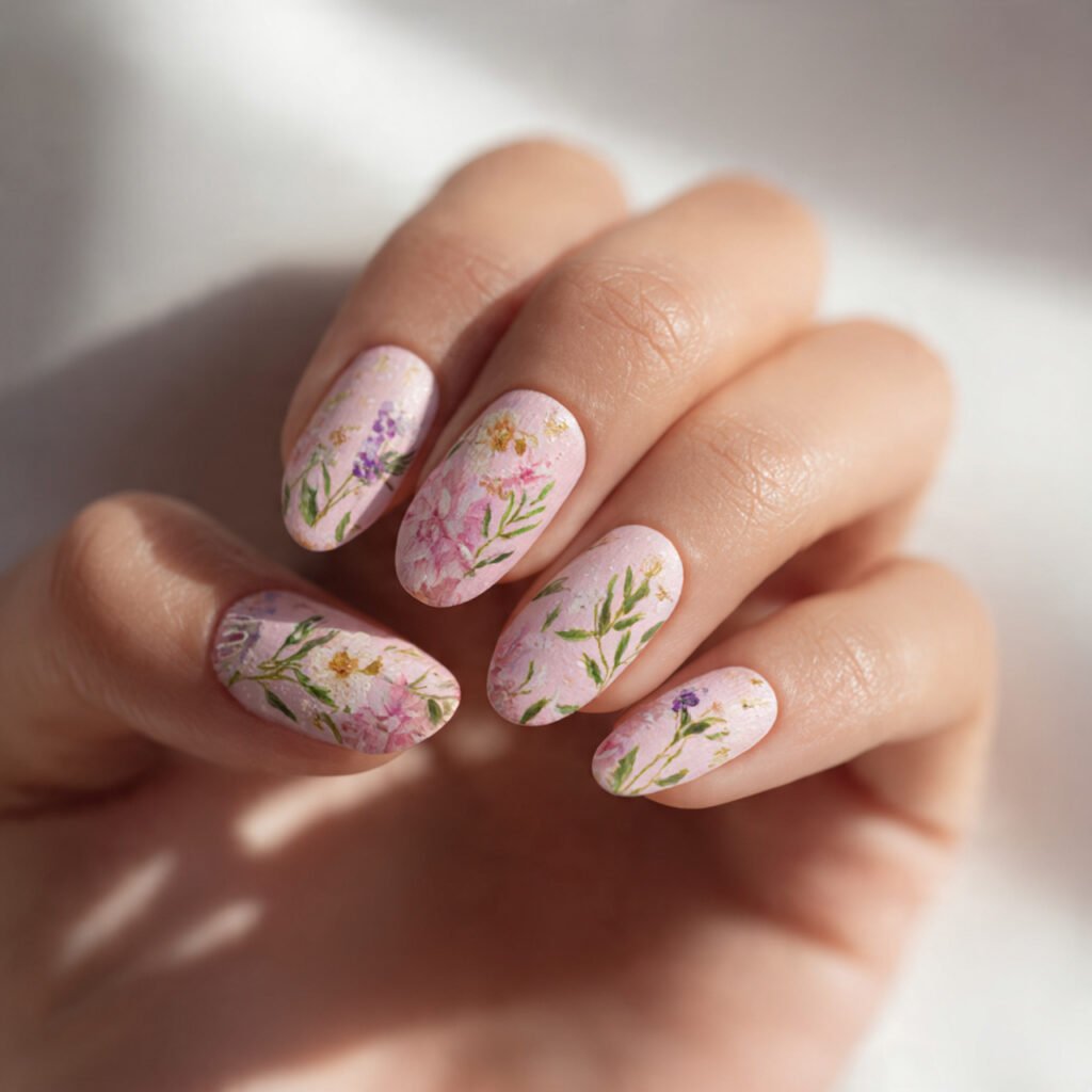 28 Stunning Easter Nail Ideas Pastel Designs You Need to Try Right Now 9 Pastel Floral Easter Nail Ideas