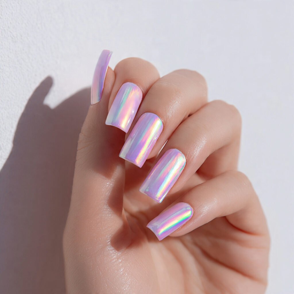 28 Stunning Easter Nail Ideas Pastel Designs You Need to Try Right Now 23 Pastel Holographic Easter Nail Ideas