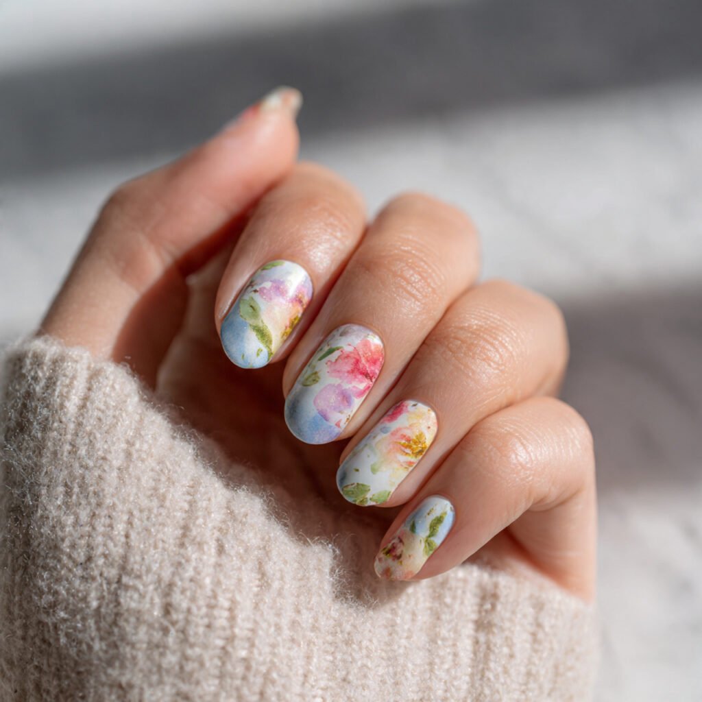 28 Stunning Easter Nail Ideas Pastel Designs You Need to Try Right Now 13 Pastel Watercolor Easter Nail Ideas