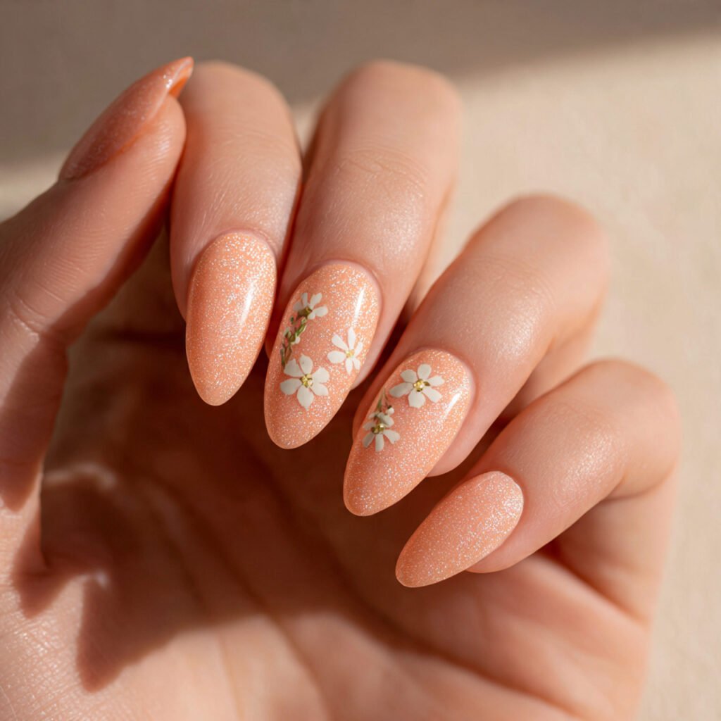28 Easter Nail Ideas Spring Almond Looks You Will Obsess Over 22 Peach Almond Easter Nail Ideas