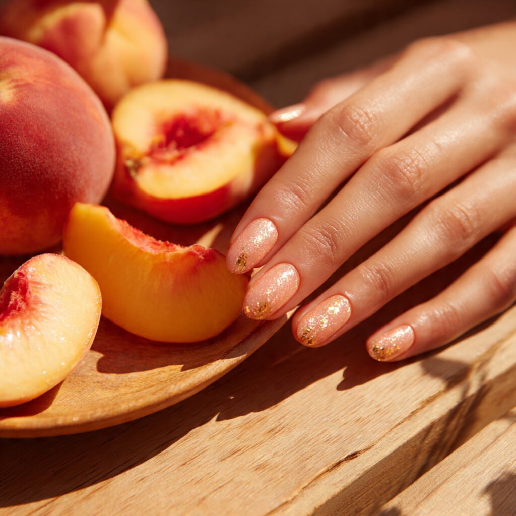 Peach Gel Nail Ideas for Spring