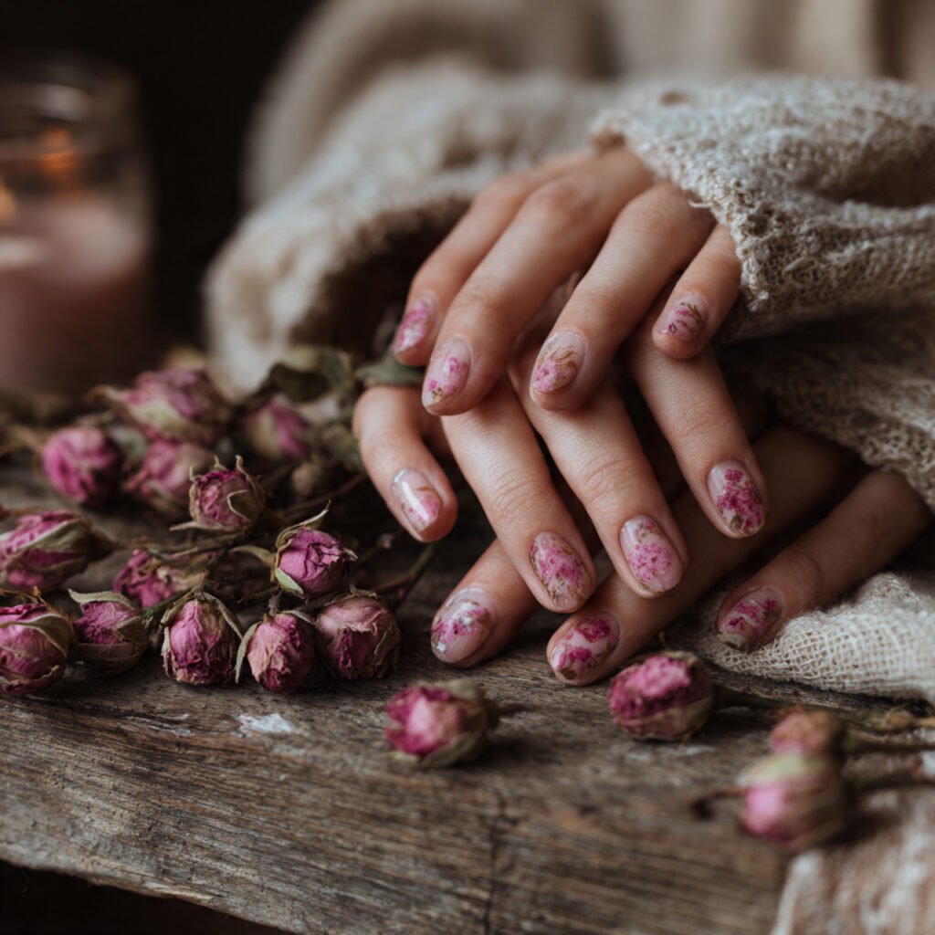 Pink Cottagecore Nail Ideas