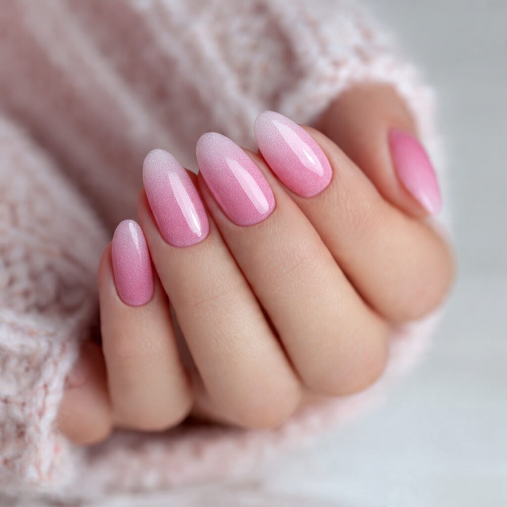 Pink Ombre Easter Nail Ideas