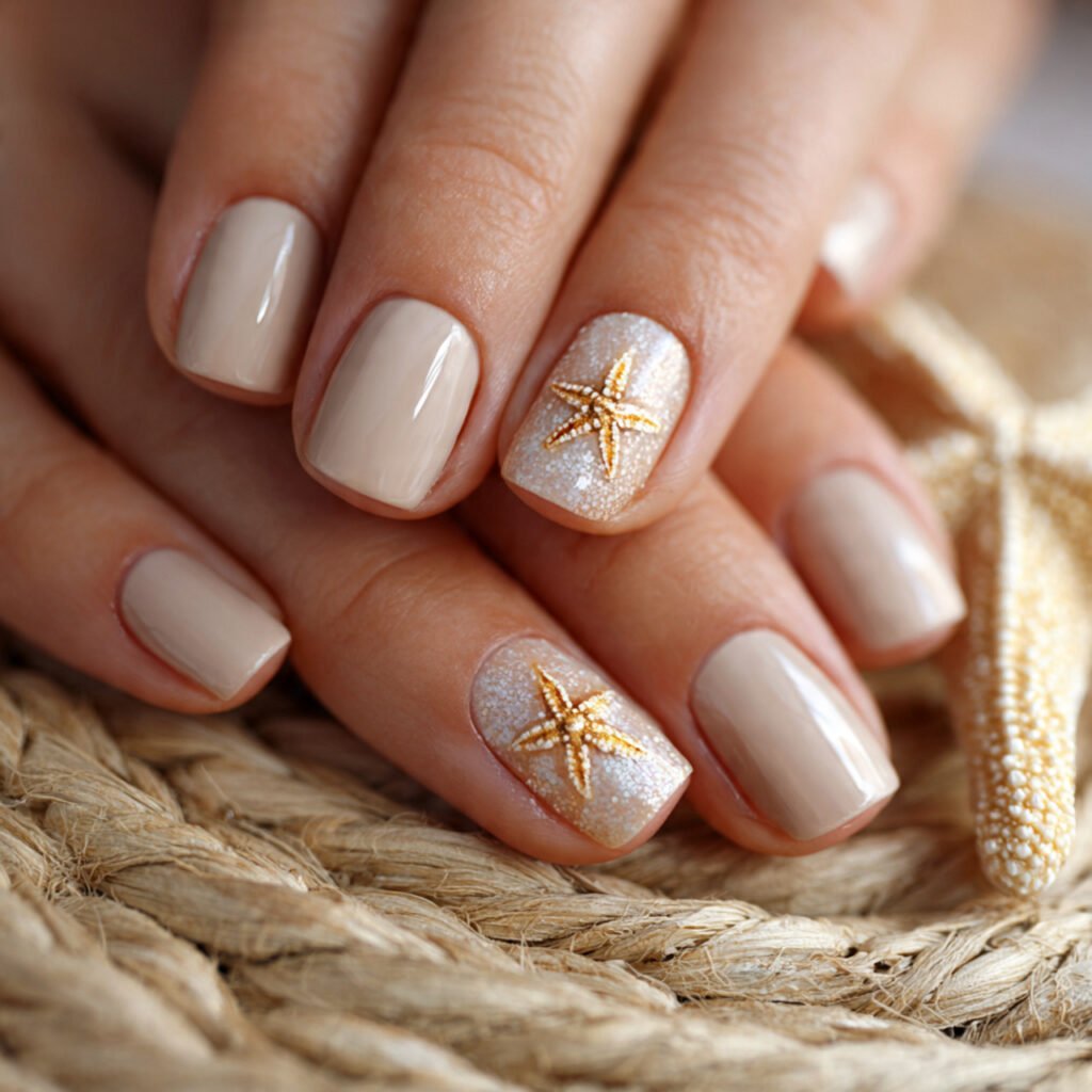 28 Top beach nail ideas: Stunning Designs for Summer 2026 8 Playful Starfish Accent Ideas