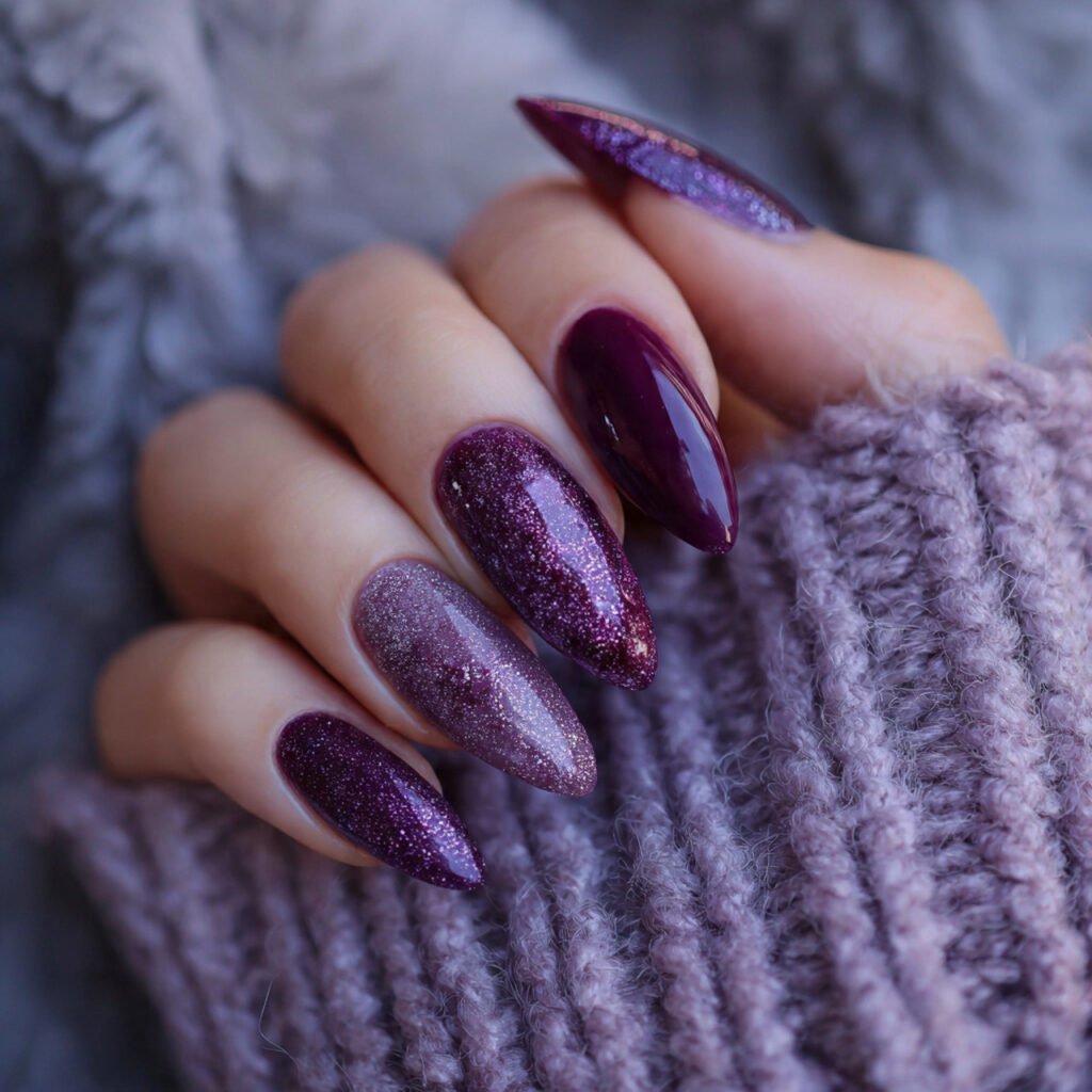 26 Stunning Fall Nail Ideas to Transform Your Look This Season 23 Plum and Purple Nail Ideas