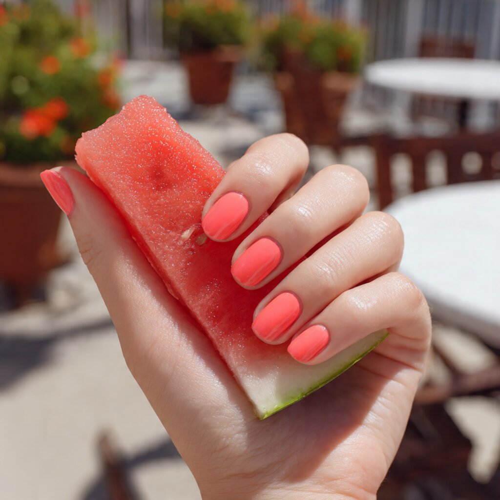 29 Fresh Pink Spring Nails Ideas to Refresh Your Look in 2026 17 Vibrant Coral Pink Fusion