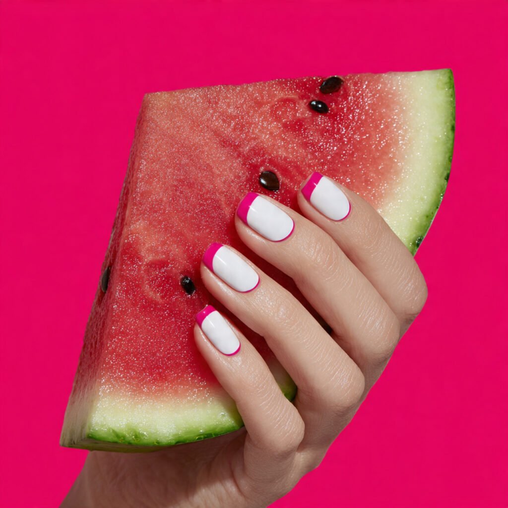29 Fresh Pink Spring Nails Ideas to Refresh Your Look in 2026 28 Bold Watermelon Pink Accents