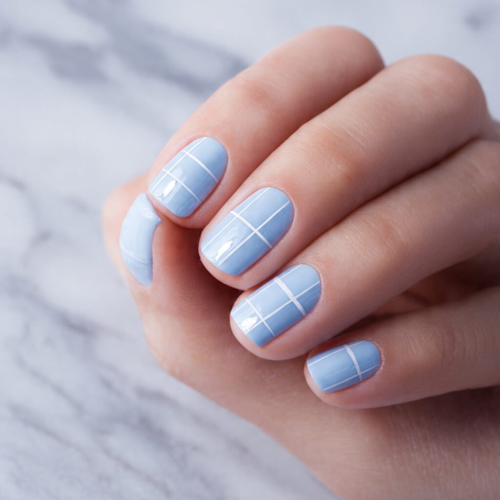 29Trending Blue Spring Nails Ideas for a Chic and Airy Style 9 Pale Blue Negative Space