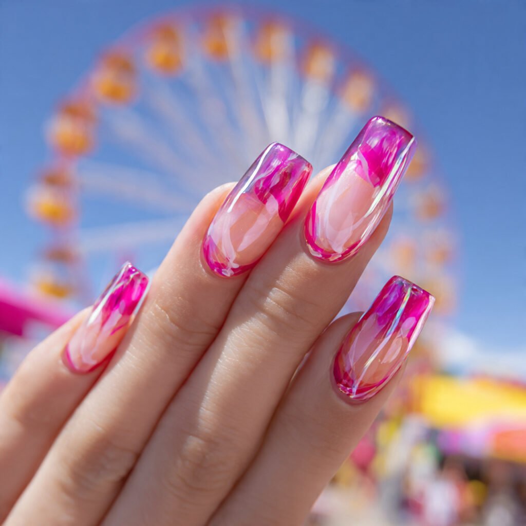 29 Fresh Pink Spring Nails Ideas to Refresh Your Look in 2026 14 Translucent Jelly Pink Layers