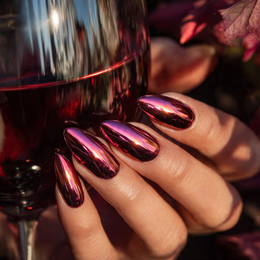 29 Fresh Pink Spring Nails Ideas to Refresh Your Look in 2026 15 Deep Raspberry Chrome Shine