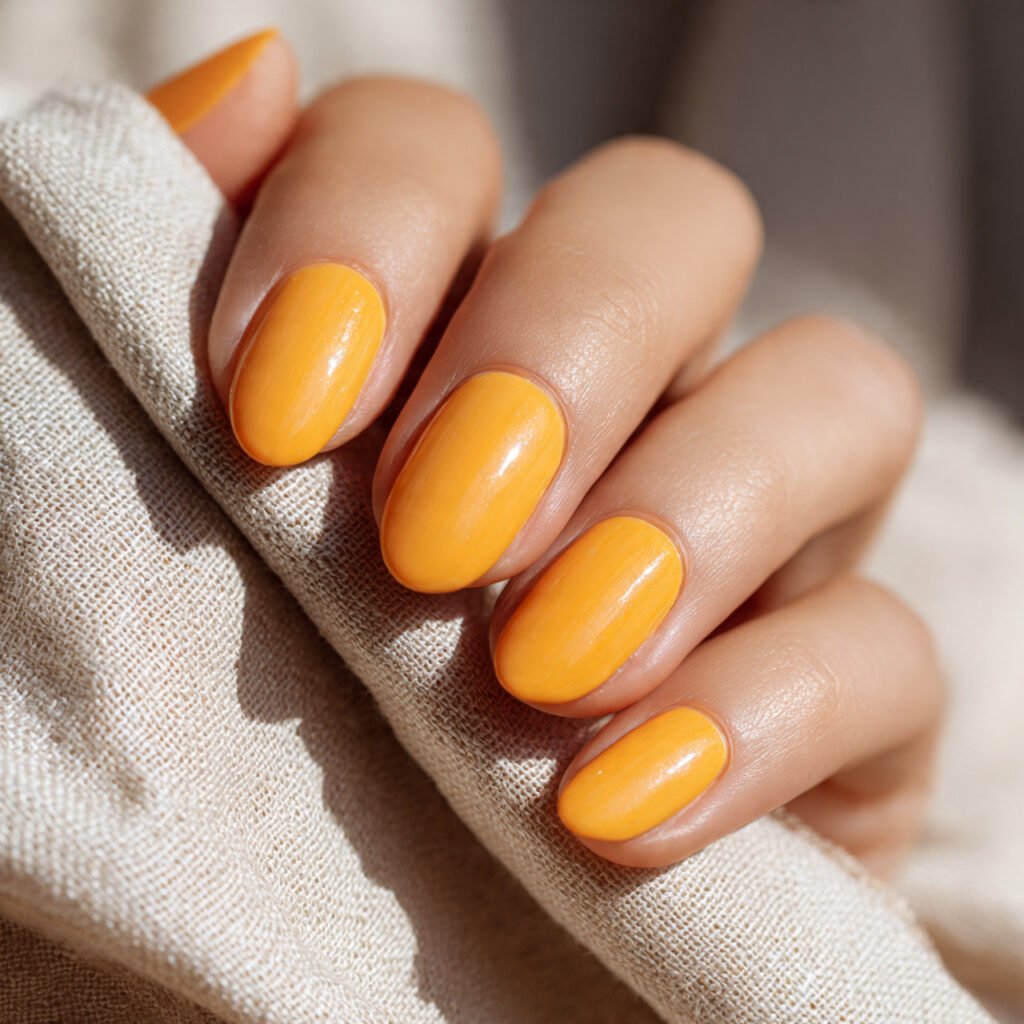 30 Fresh Bright Spring Nails Ideas to Try for a Vibrant Look 24 Bright Apricot Cream Finish
