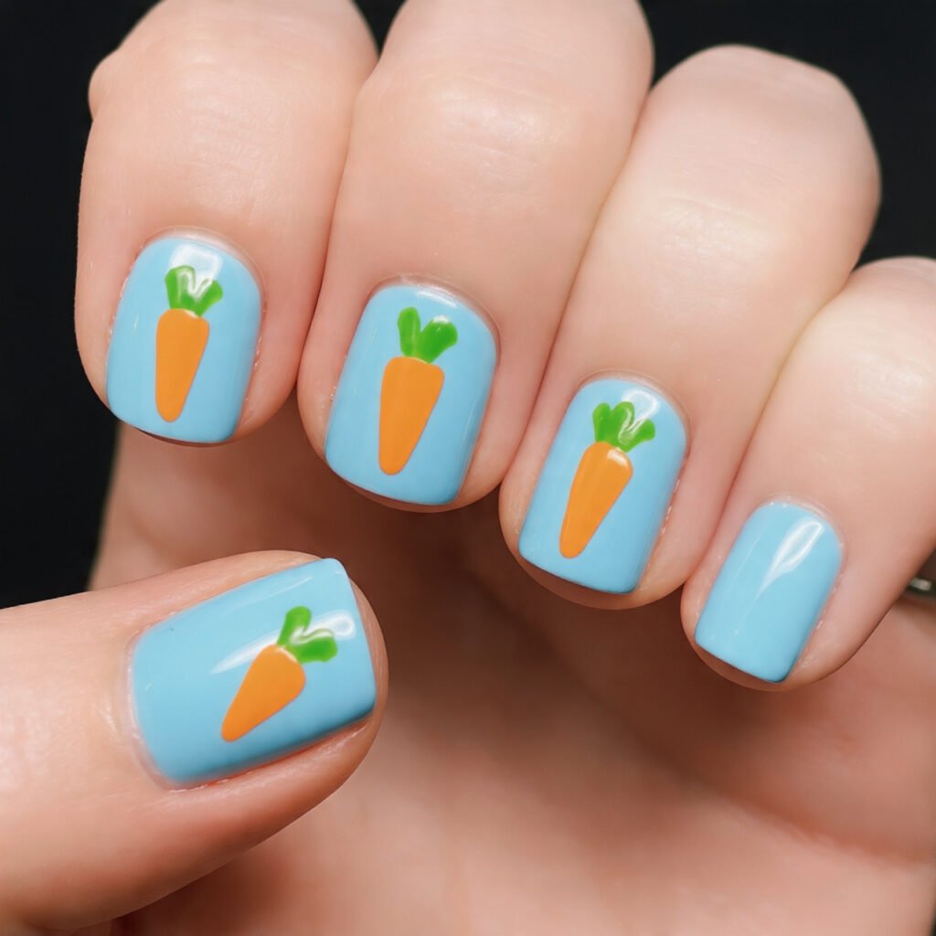 27 Best Easter Nail Ideas Short Square Designs for Spring 2026 28 Whimsical Carrot Patch Imagery