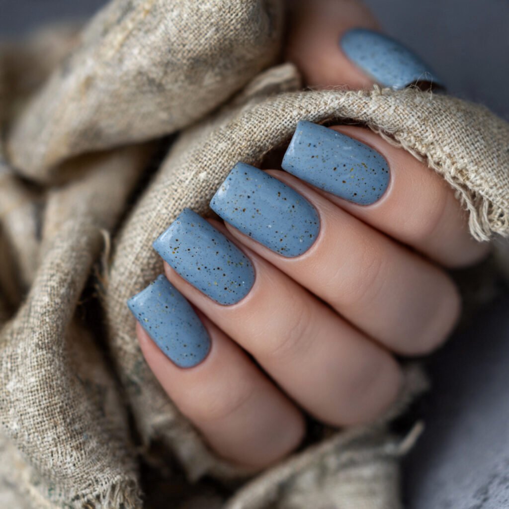 27 Best Easter Nail Ideas Short Square Designs for Spring 2026 17 Matte Robin Egg Finish