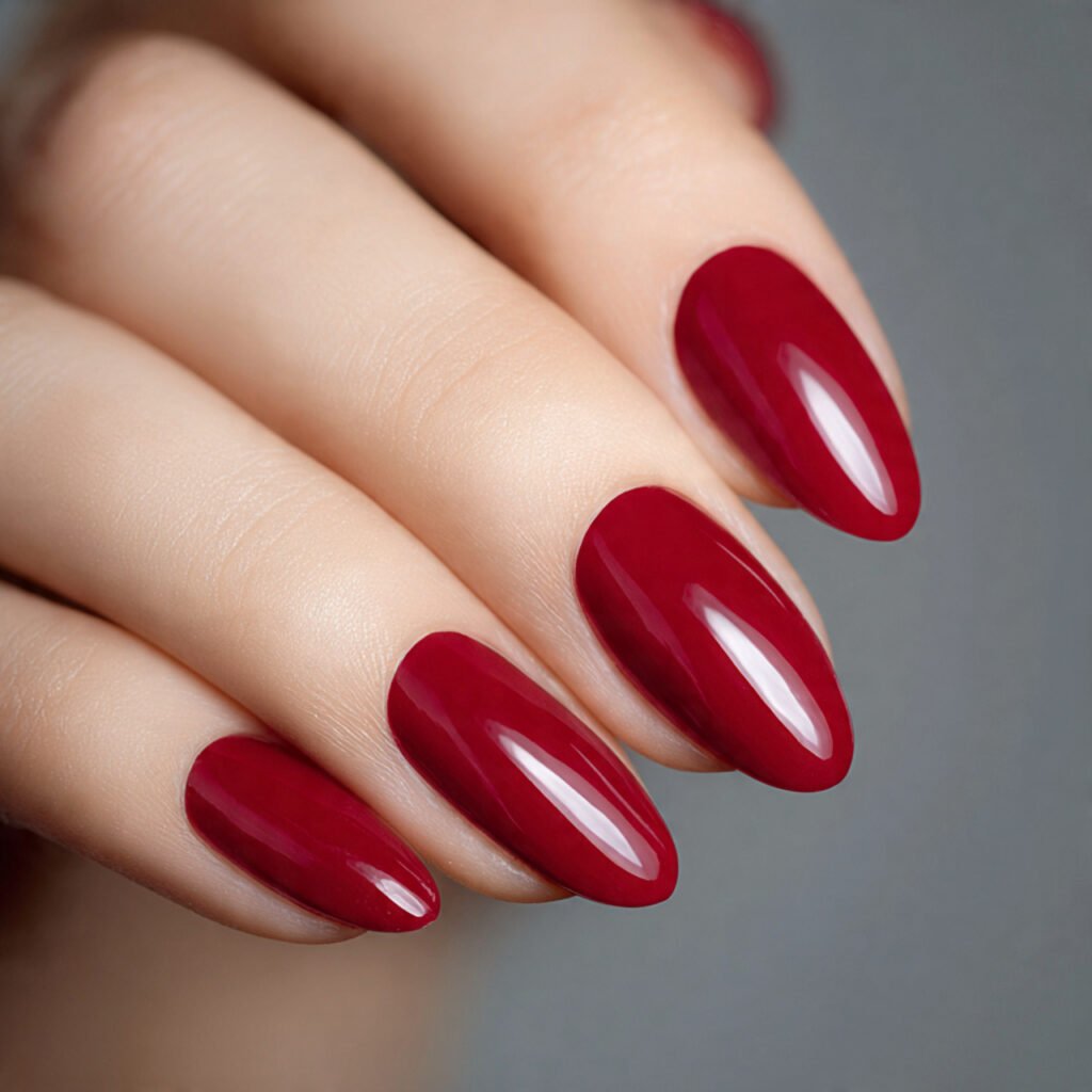 23 Square Nail Ideas You’ll Want to Copy This Season 6 Bold crimson statement look