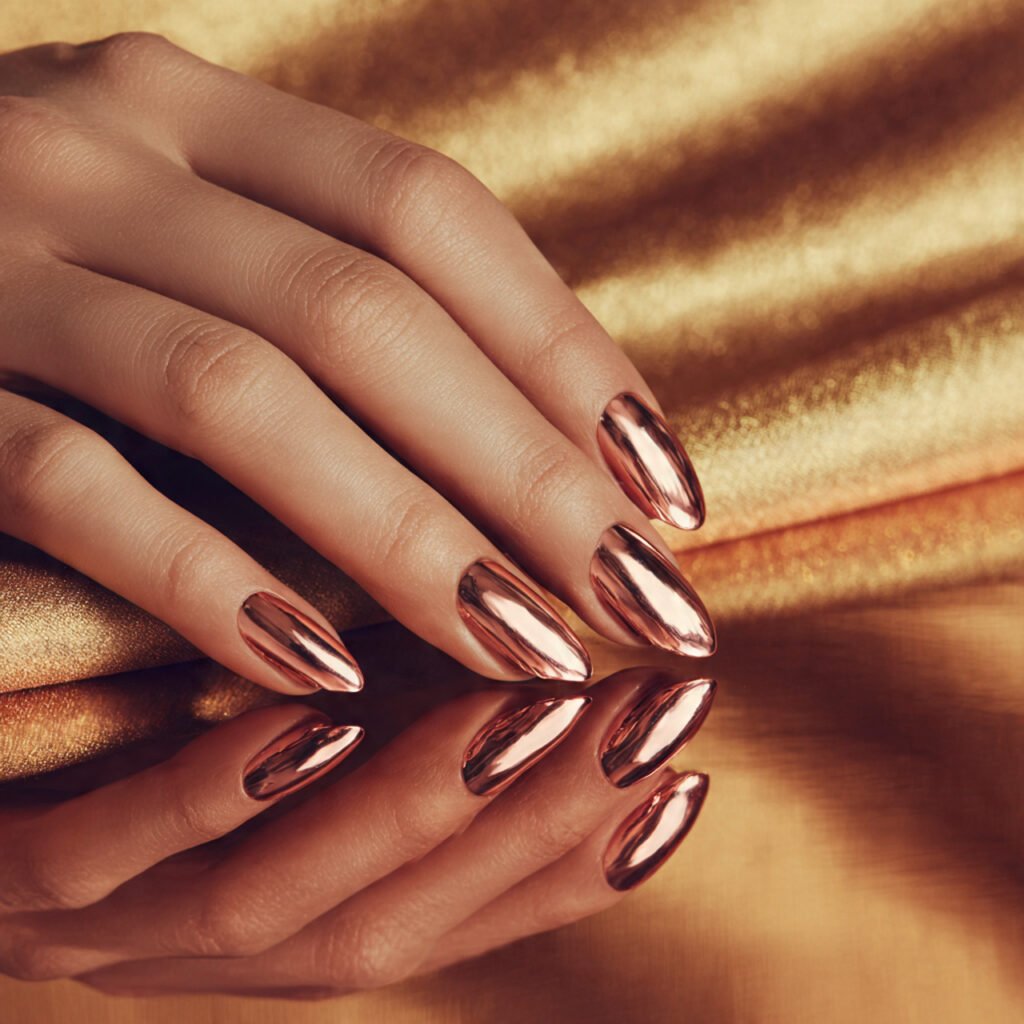 Rose Gold Easter Nail Ideas