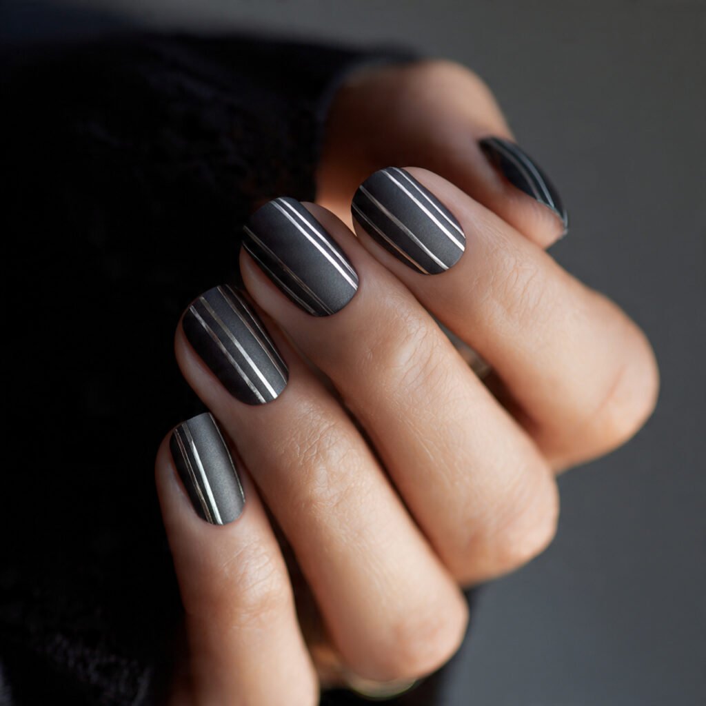 29 Best Easter Nail Ideas for a Fresh Spring Look 27 Metallic silver linework