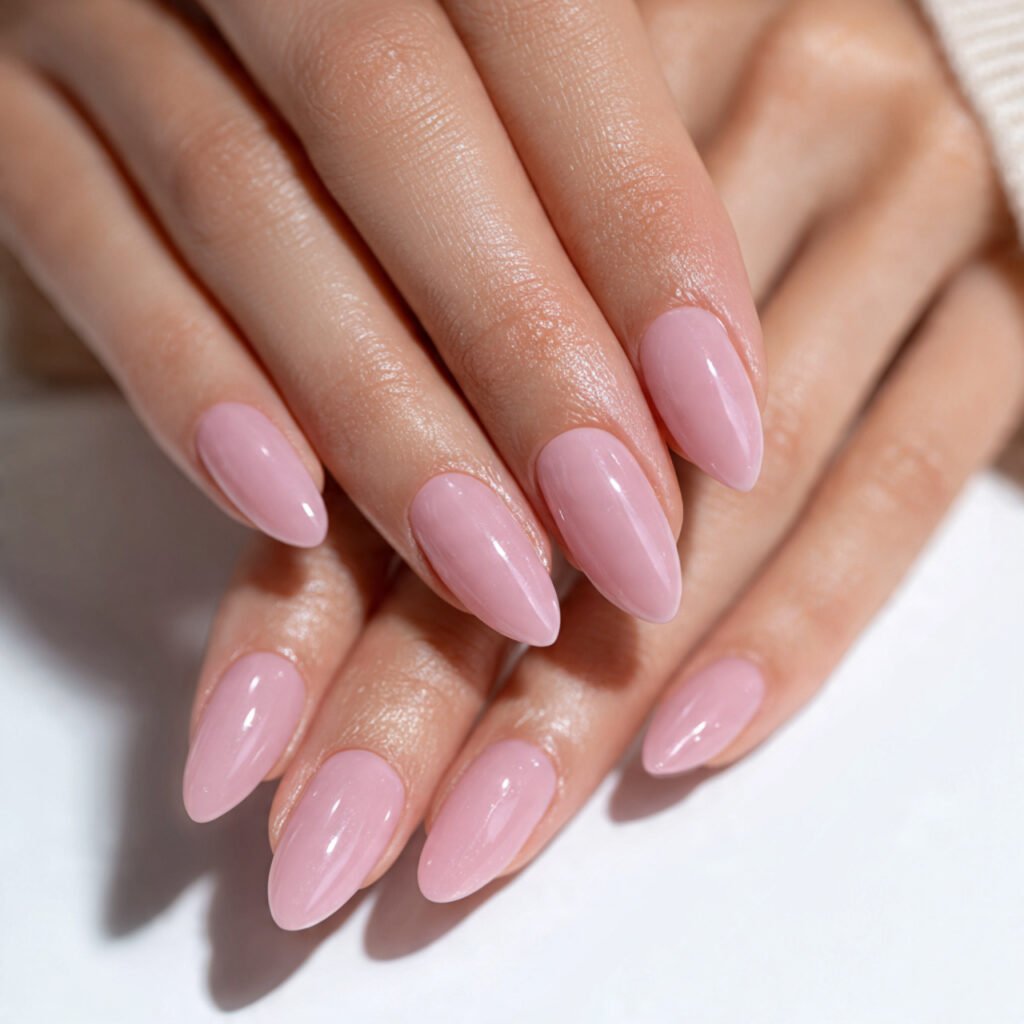28 Easter Nail Ideas Spring Almond Looks You Will Obsess Over 4 Soft Pink Almond Nail Ideas