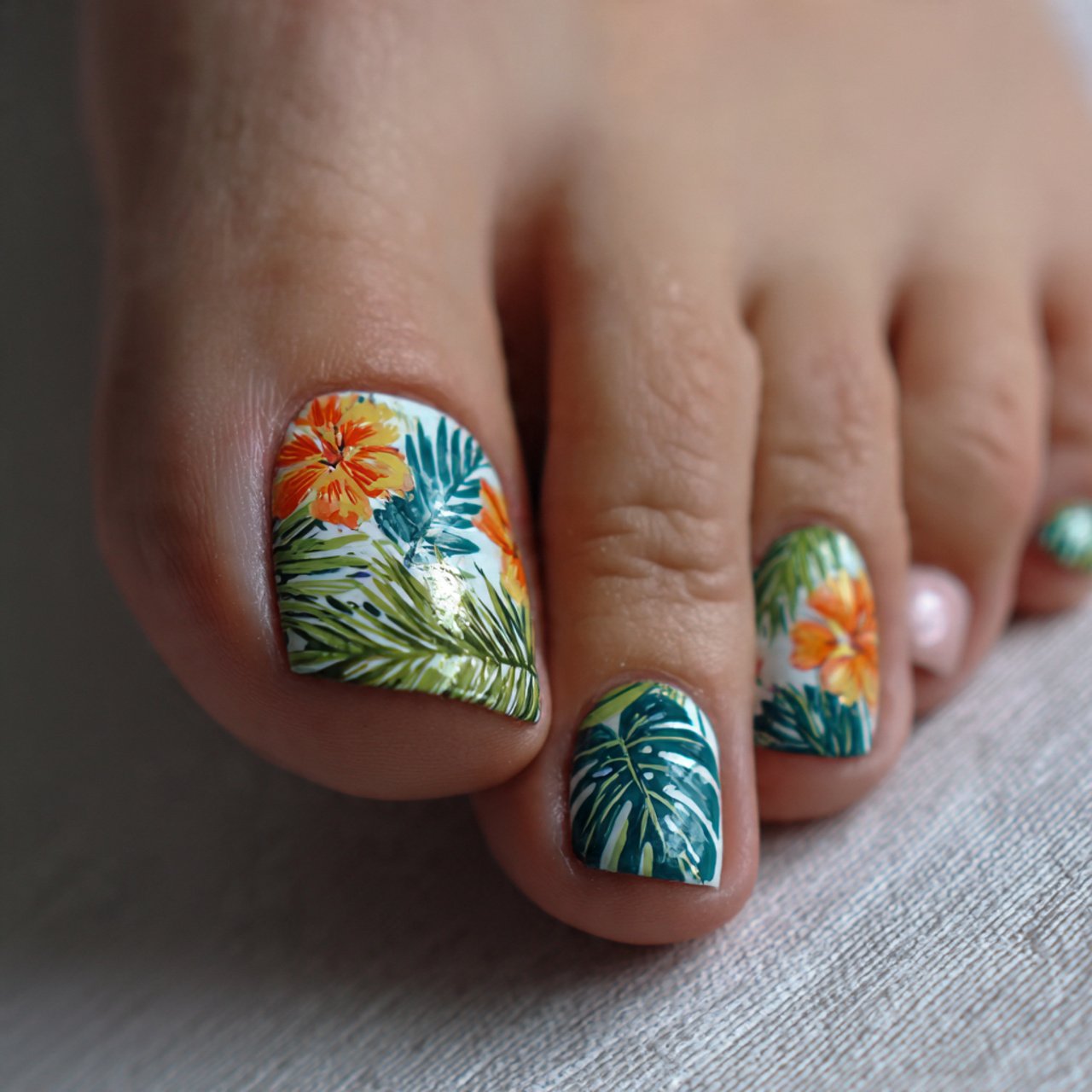 summer toe nails