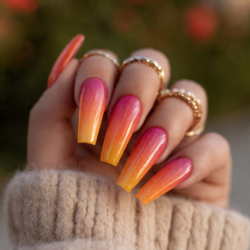 Sunset Ombre Nail Ideas