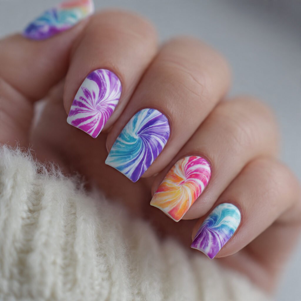 Tie-Dye Nail Ideas