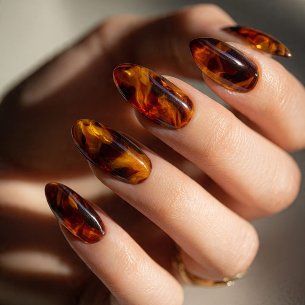 26 Stunning Fall Nail Ideas to Transform Your Look This Season 26 Tortoiseshell Nail Ideas