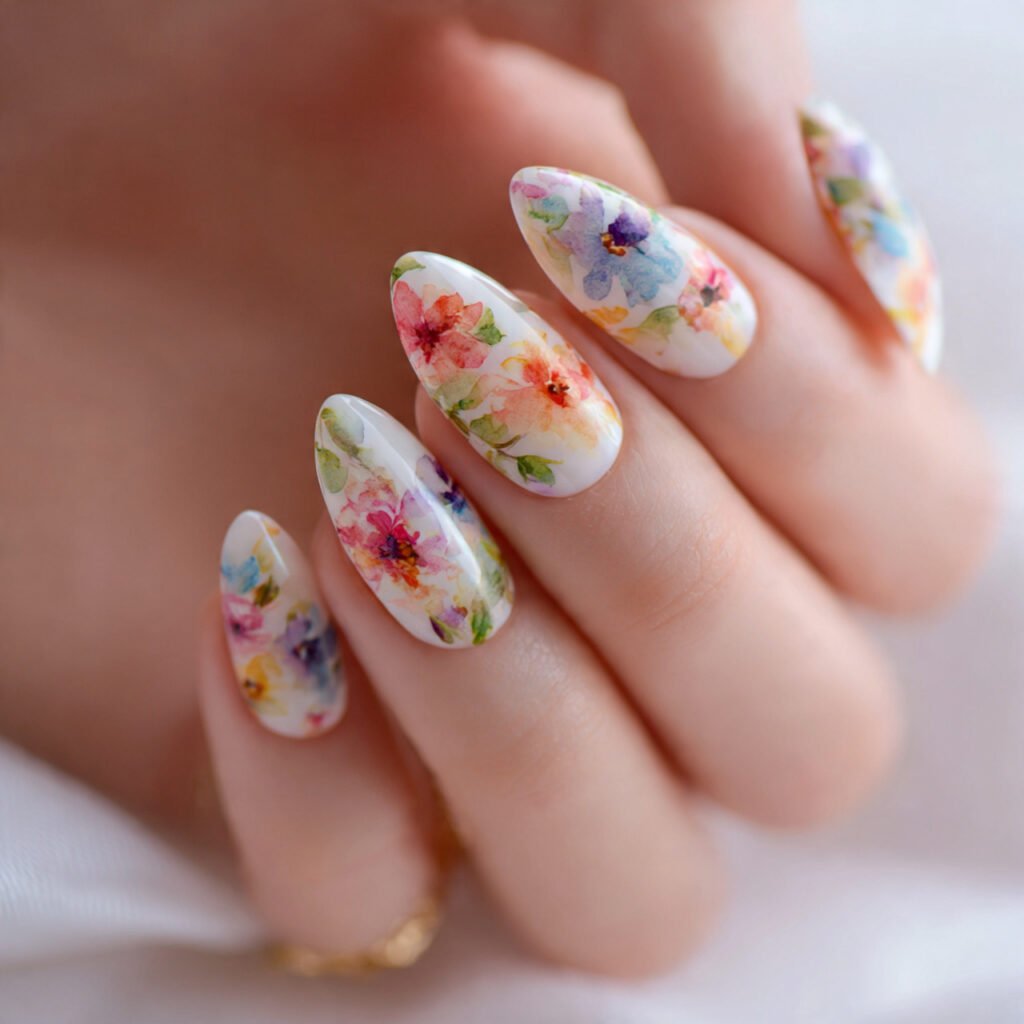 28 Easter Nail Ideas Spring Almond Looks You Will Obsess Over 12 Watercolor Almond Easter Nail Ideas