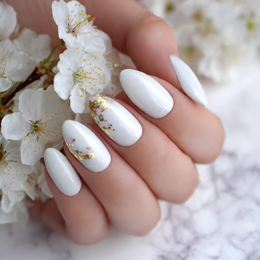 28 Easter Nail Ideas Spring Almond Looks You Will Obsess Over 21 White Almond Nail Ideas for Spring