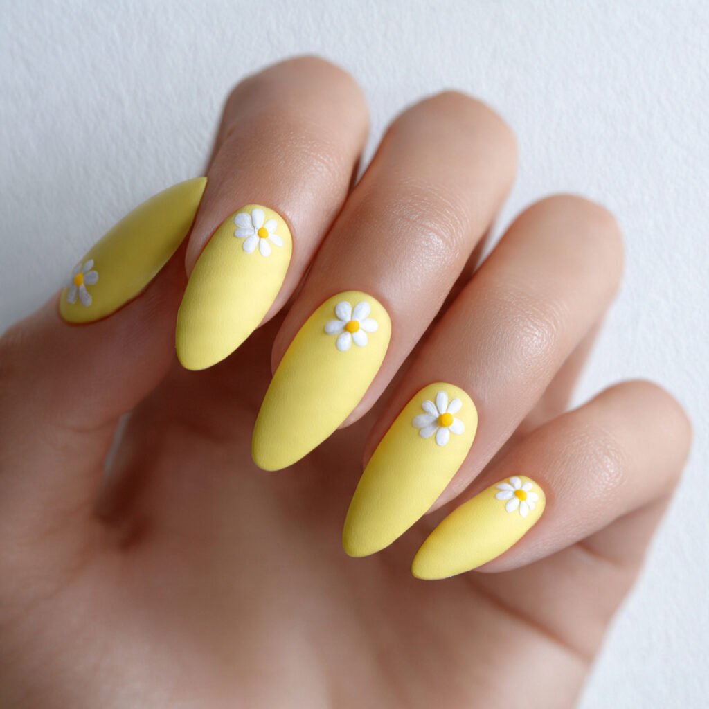 28 Easter Nail Ideas Spring Almond Looks You Will Obsess Over 20 Yellow Almond Easter Nail Ideas