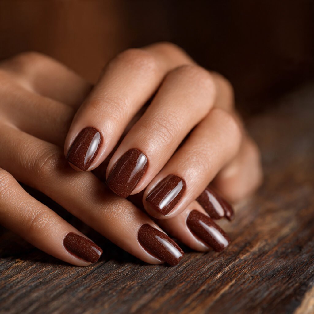 25 Best Brown Nail Ideas That Are Totally Trending Right Now 2 Chocolate Glazed Nail Ideas