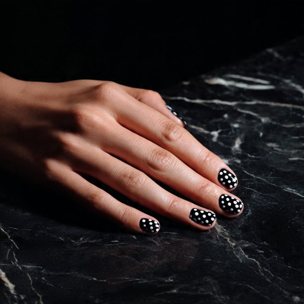 Classic White Dot Nail Ideas