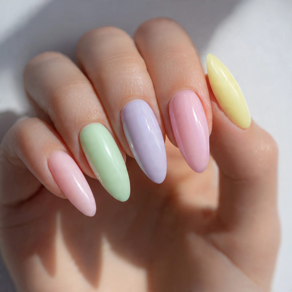 Pastel Summer Nails Almond Ideas
