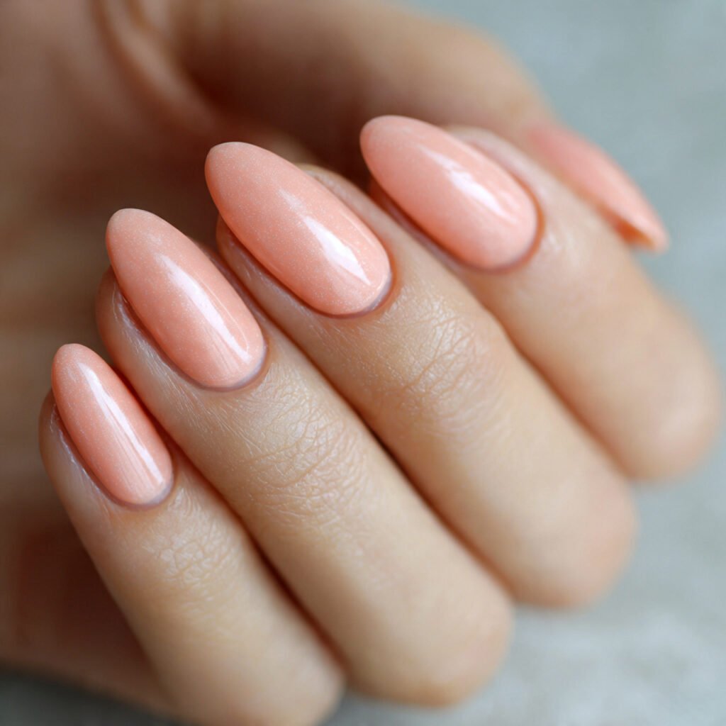 Soft Peach Coral Nail Ideas