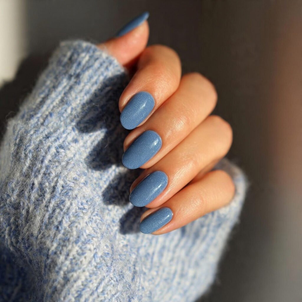 Denim Blue Nail Ideas