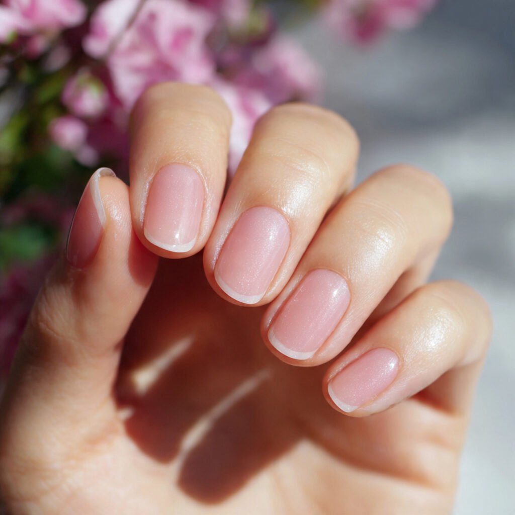 Pastel Pink French Tip Nails