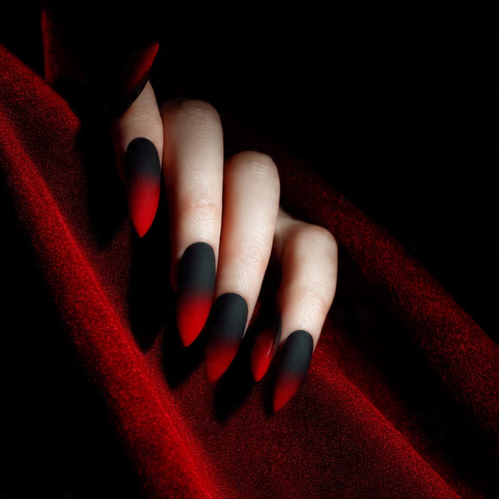 Matte Black to Crimson Red