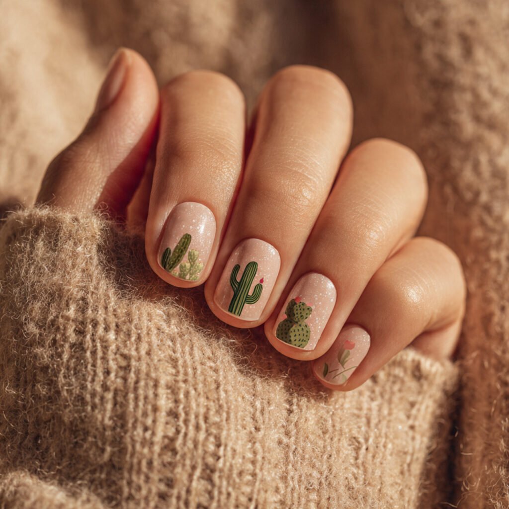 11 cactus nail ideas a close up photograph of shor