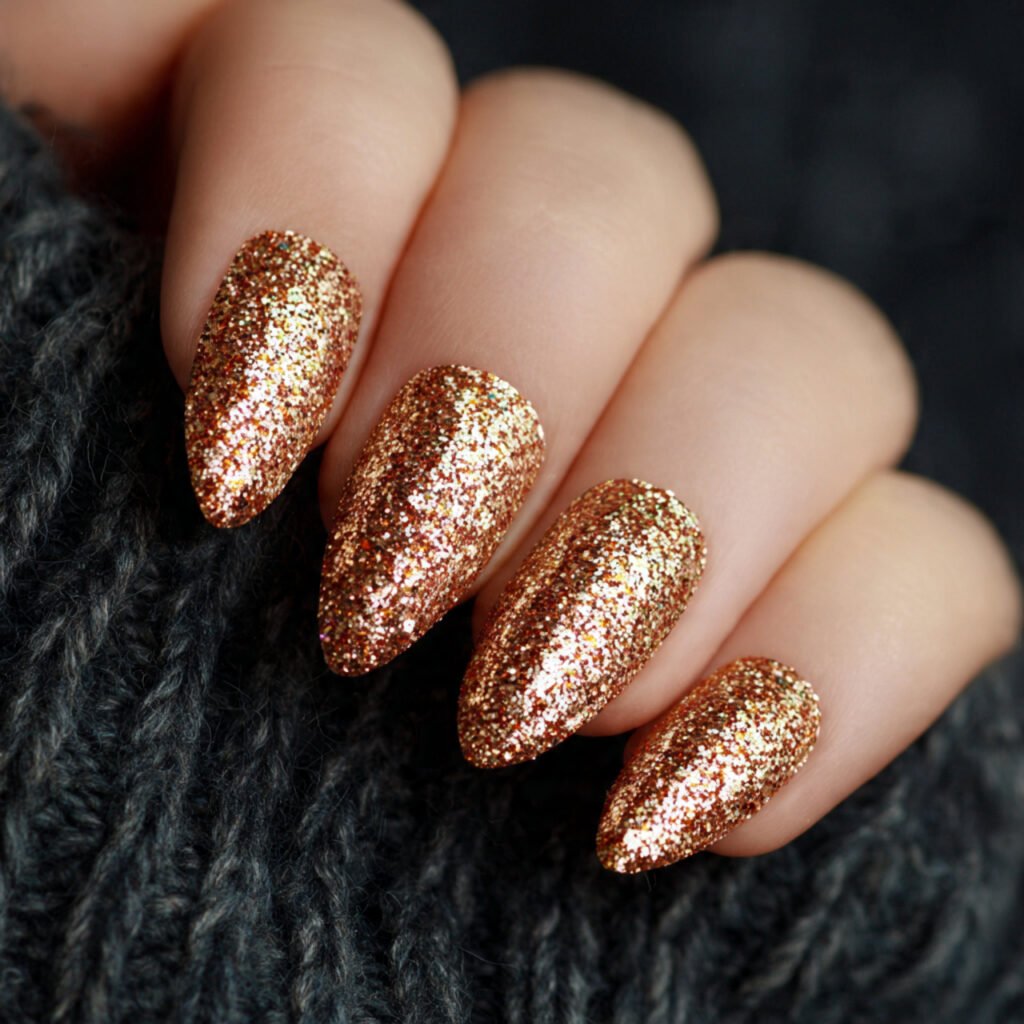 Glitter Summer Almond Nail Ideas