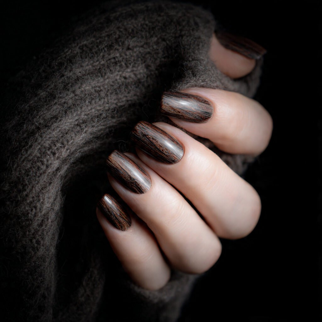 Forest Bark Nail Ideas