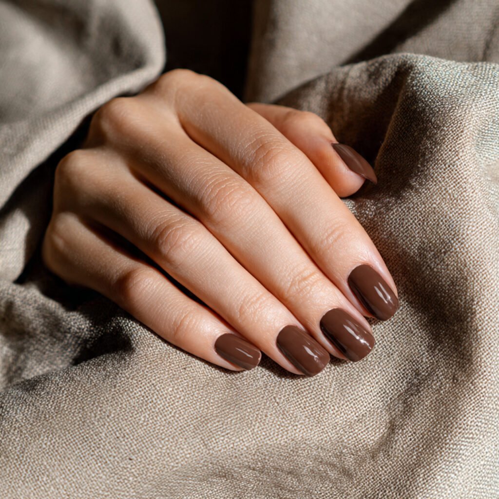 28 Stunning End of Summer Nail Color Ideas You Need to Try Now 11 Mocha Brown Nail Ideas