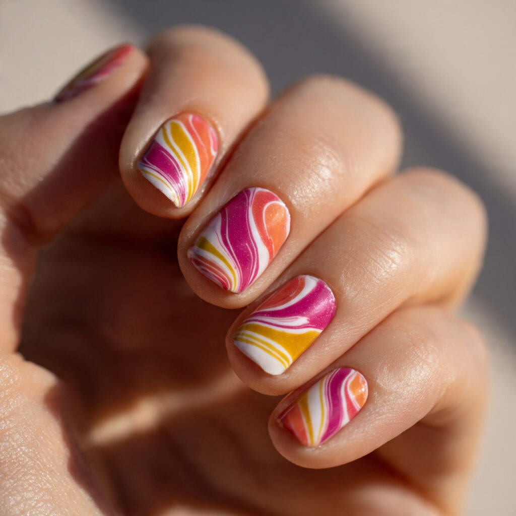29 Stunning Nails Summer 2026 Ideas for Every Style and Mood 12 Popsicle Swirl Nail Ideas