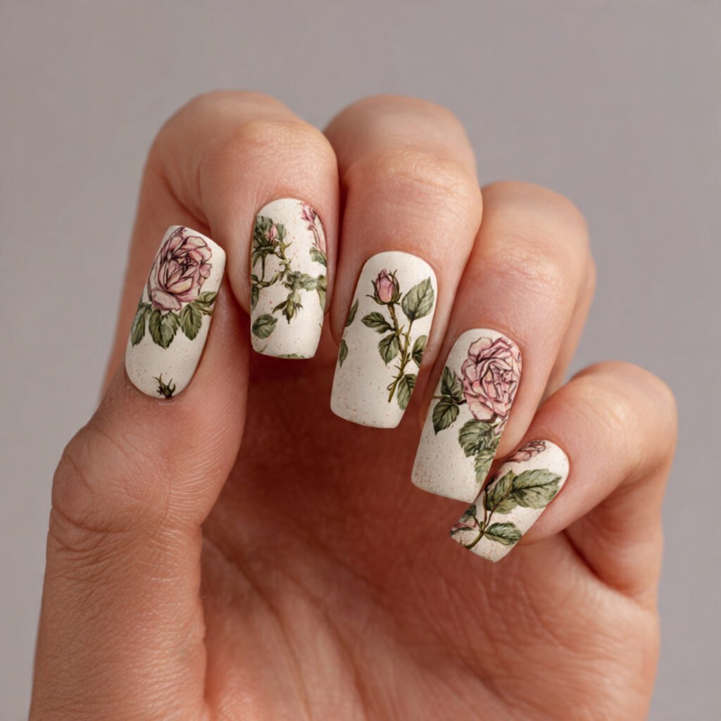 Discover 22 Creative Wow Nail Ideas for Your Next Look 10 Vintage Floral Illustration