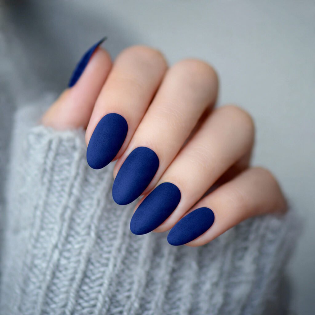 Matte Blue Summer Nail Ideas