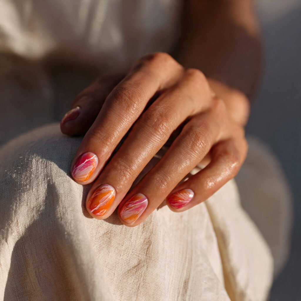 Sunset Swipe Nail Ideas