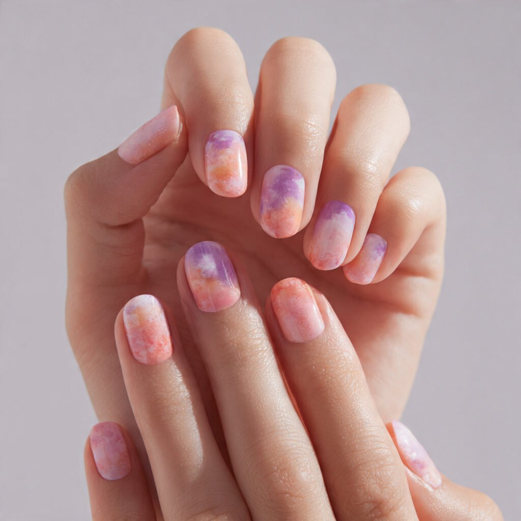 25 Gorgeous End of Summer Nail Ideas You Will Absolutely Love 13 Watercolor Wash Nail Ideas