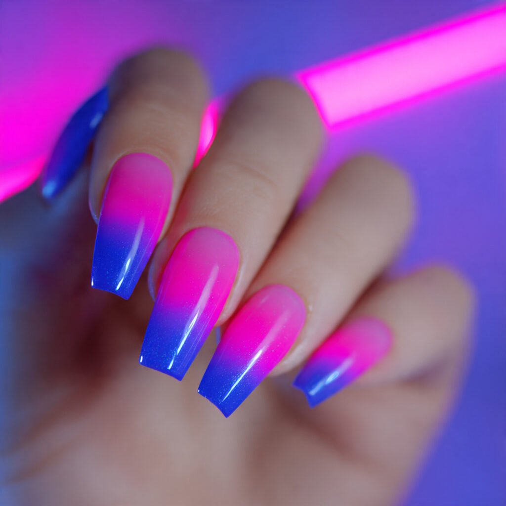 Neon Pink and Electric Blue Contrast