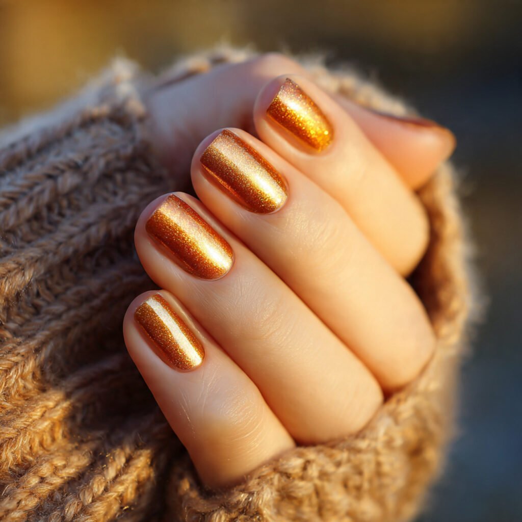 Golden Amber Nail Ideas