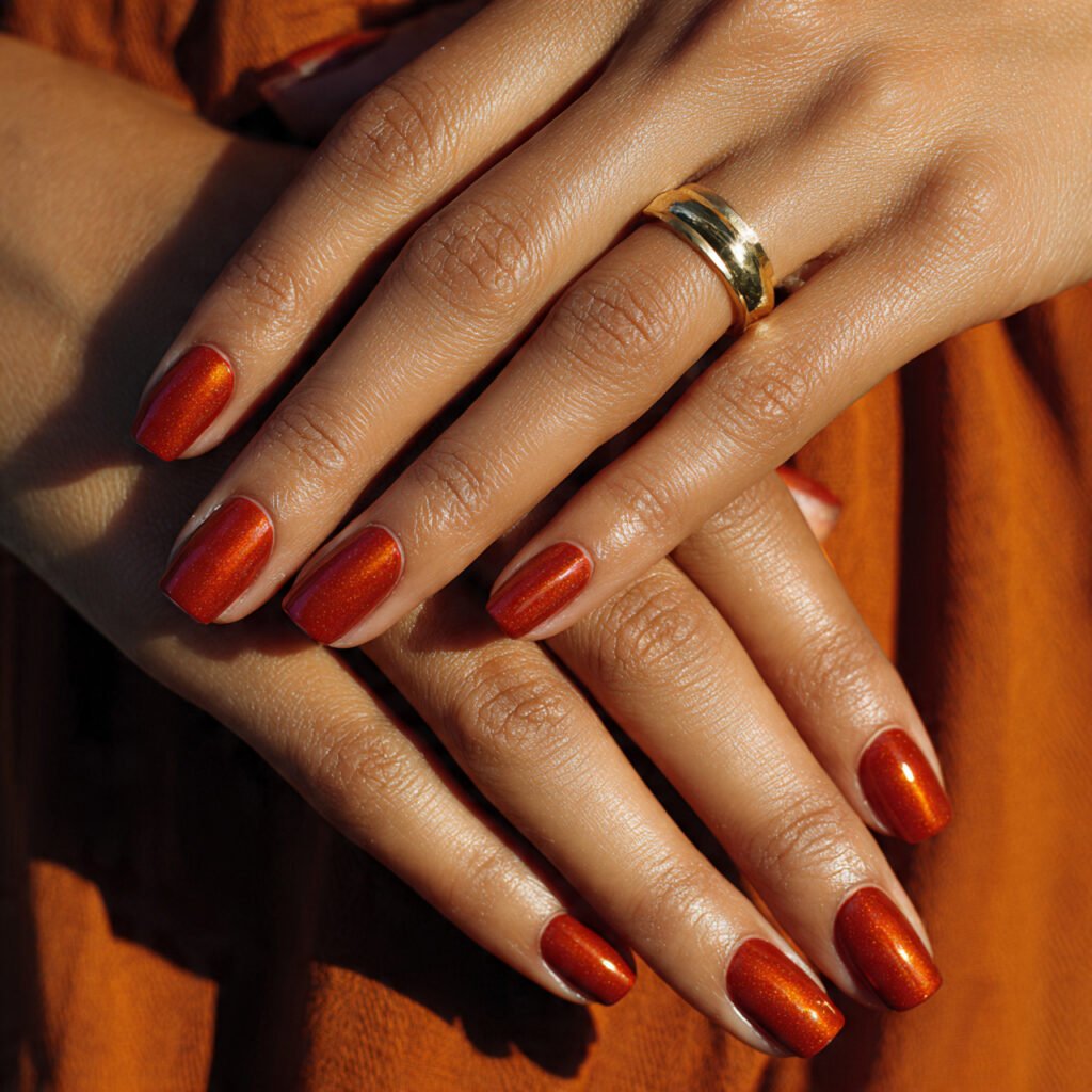25 Gorgeous End of Summer Nail Ideas You Will Absolutely Love 14 Burnt Orange Nail Ideas